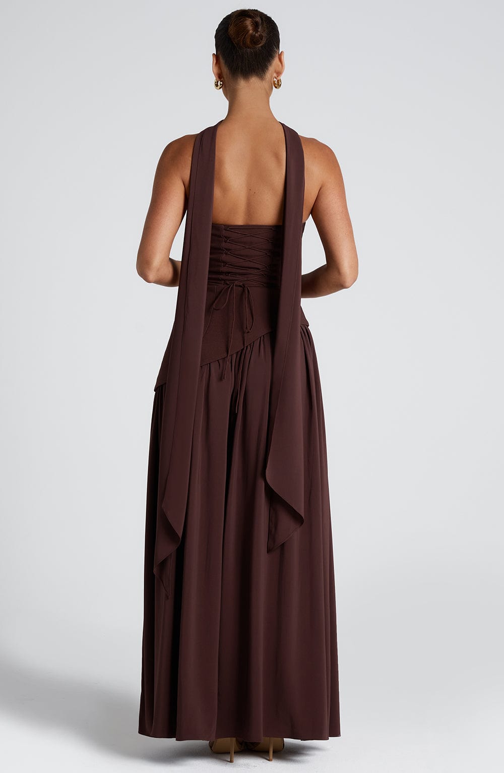 Maliyah Maxi Jurk - Plum Brown