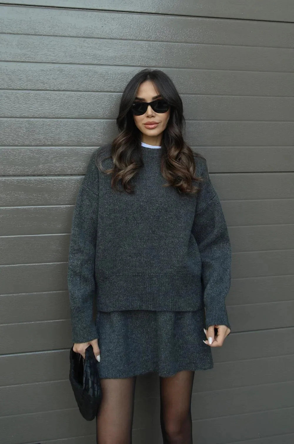 Helena - Gebreide Rok Set (Top + Rok)