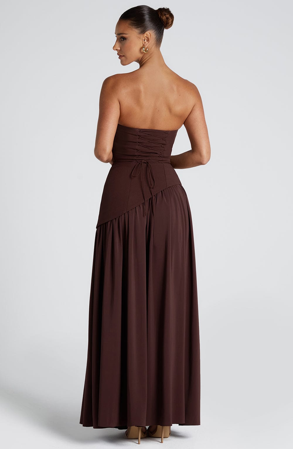Maliyah Maxi Jurk - Plum Brown